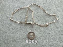 Niels Eric From Silver Pendant Necklace with Rose Quartz Denmark
