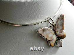 OPULENT 43g sterling silver 925 SAJEN gemstone pendant choker collar necklace