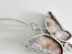 OPULENT? 43g sterling silver 925 SAJEN gemstone pendant choker collar necklace
