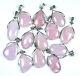 Offer 50 PCs Lot Natural Rose Quartz Gemstone Silver Plated Designer Pendants