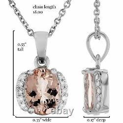 Oval Gemstone and Diamond Pendant