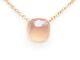 POMELLATO K18RG WG ROSE Quartz Chalcedony Pendant Nude Necklace #030