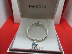Pandora Silver 0 Pendant Necklace S925 Red Turqoise I Love You Charm