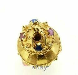 Pendant Vintage Big Years' 50 Made in Italy Gold Solid 18K
