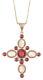 Phillip Gavriel Rose Gold Designer Cross Pendant Necklace