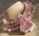 Pink Cobalto Calcite All Natural Color Druzy Raw Pendant Rose Quartz Necklace XL