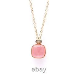 Pomellato K18Rg Rose Gold Chalcedony Quartz Pendant Necklace