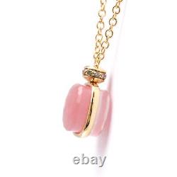 Pomellato K18Rg Rose Gold Chalcedony Quartz Pendant Necklace