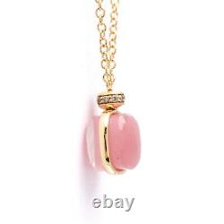 Pomellato K18Rg Rose Gold Chalcedony Quartz Pendant Necklace