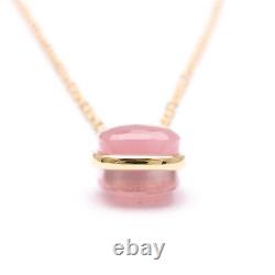 Pomellato K18Rg Rose Gold Chalcedony Quartz Pendant Necklace