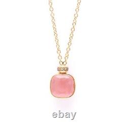 Pomellato K18Rg Rose Gold Chalcedony Quartz Pendant Necklace