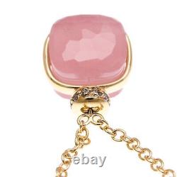 Pomellato K18Rg Rose Gold Chalcedony Quartz Pendant Necklace