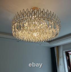 Postmodern K9 LED Crystal Rose Gold Chandelier Luxury Light Hanging Pendant
