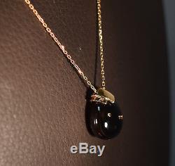 RAYMOND HAK 18k Rose Gold with Tear Drop Smoky Quartz Pendant Necklace