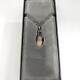 Rare! Georg Jensen 2011 Year Pendant Rose Quartz Heritage Flower Bud Motif Box