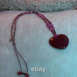 Red & Pink Statement Lola Rose Long Pendant Necklace