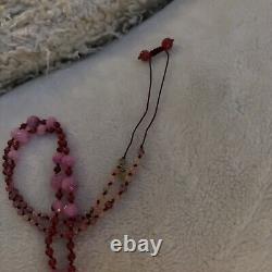 Red & Pink Statement Lola Rose Long Pendant Necklace