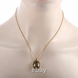 Roberto Coin 18K Rose Gold Diamond and Smoky Quartz Oval Pendant Necklace