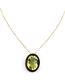 Roberto Coin Ipanema Lemon Quartz Oval Black Wood 18k Rose Gold Pendant Necklace