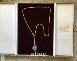 Rodney Raynor amethyst and diamond rose quartz python pendant with chain