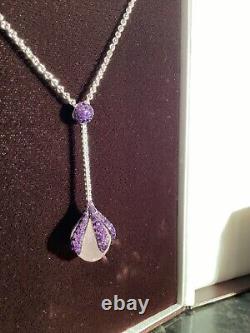 Rodney Raynor amethyst and diamond rose quartz python pendant with chain