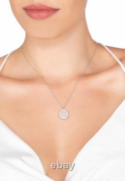 Rose Beatrice Oval Gemstone Pendant Silver Rose Quartz Necklace Jewellery Gift