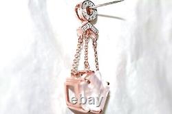 Rose Gold Pendant Rose Quartz Solid 9ct Rose Gold 5.25g Articulated Pentagon Big