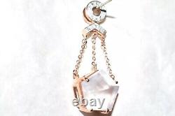 Rose Gold Pendant Rose Quartz Solid 9ct Rose Gold 5.25g Articulated Pentagon Big