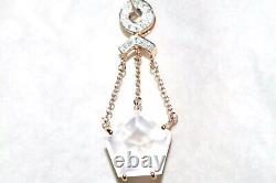 Rose Gold Pendant Rose Quartz Solid 9ct Rose Gold 5.25g Articulated Pentagon Big