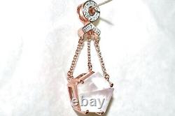 Rose Gold Pendant Rose Quartz Solid 9ct Rose Gold 5.25g Articulated Pentagon Big