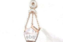 Rose Gold Pendant Rose Quartz Solid 9ct Rose Gold 5.25g Articulated Pentagon Big