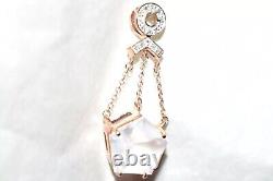 Rose Gold Pendant Rose Quartz Solid 9ct Rose Gold 5.25g Articulated Pentagon Big