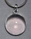 Rose Quartz Cabochon Sterling Silver Handcrafted Pendant