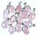 Rose Quartz Crystal Silver Overlay Lot 100pcs crystal Necklace GPP-1094