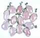 Rose Quartz Crystal Silver Overlay Lot 100pcs crystal Necklace GPP-535