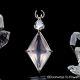 Rose Quartz & Danburite Crystal Ascension Star Pendant. 925 SS Synergy 12 Stone