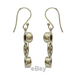 Rose Quartz Garnet 925 Sterling Silver Hook Dangle Earrings Pendant Set Jewelry