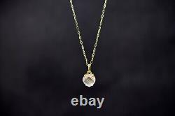 Rose Quartz Heart Pendant Necklace 333 Yellow Gold