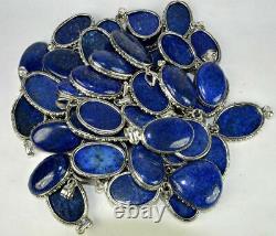 Rose Quartz, Lapis Lazuli, Turquoise, Amethyst 100pcs Silver Plated Pendant lots