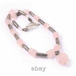 Rose Quartz Necklaces, Carbin Natural Rose Quartz Stones Pendant & Necklaces