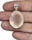 Rose Quartz Pendant, 43 Carats, Sterling Silver, Oval Faceted, Love Stone, Pink