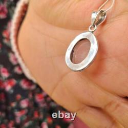 Rose Quartz Pendant, Handmade pendant, 925 Sterling Silver pendant, Gift For Her HG