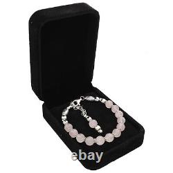 Rose Quartz Pendant Necklace, Bracelet and Earrings Set