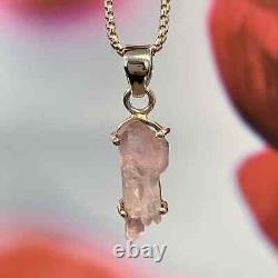 Rose Quartz natural double terminated floater pendant healing crystal