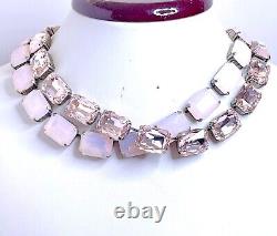 Rose Water Opal Pink Crystal Necklaces Georgian Collet Anna Wintour Style