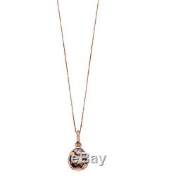 Rose gold, smoky quartz pendant incliuding adjustable 41-46cm/16-18 Venetian