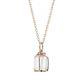 Ruby Rose Quartz Gemstone Gift Box Pendant Necklace 14K Rose Gold Plated Silver