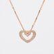 SWAROVSKI Una pendant Heart White Rose gold plated Necklace 5628657