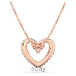 SWAROVSKI Una pendant Heart White Rose gold plated Necklace 5628657