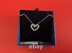 SWAROVSKI Una pendant Heart White Rose gold plated Necklace 5628657 New